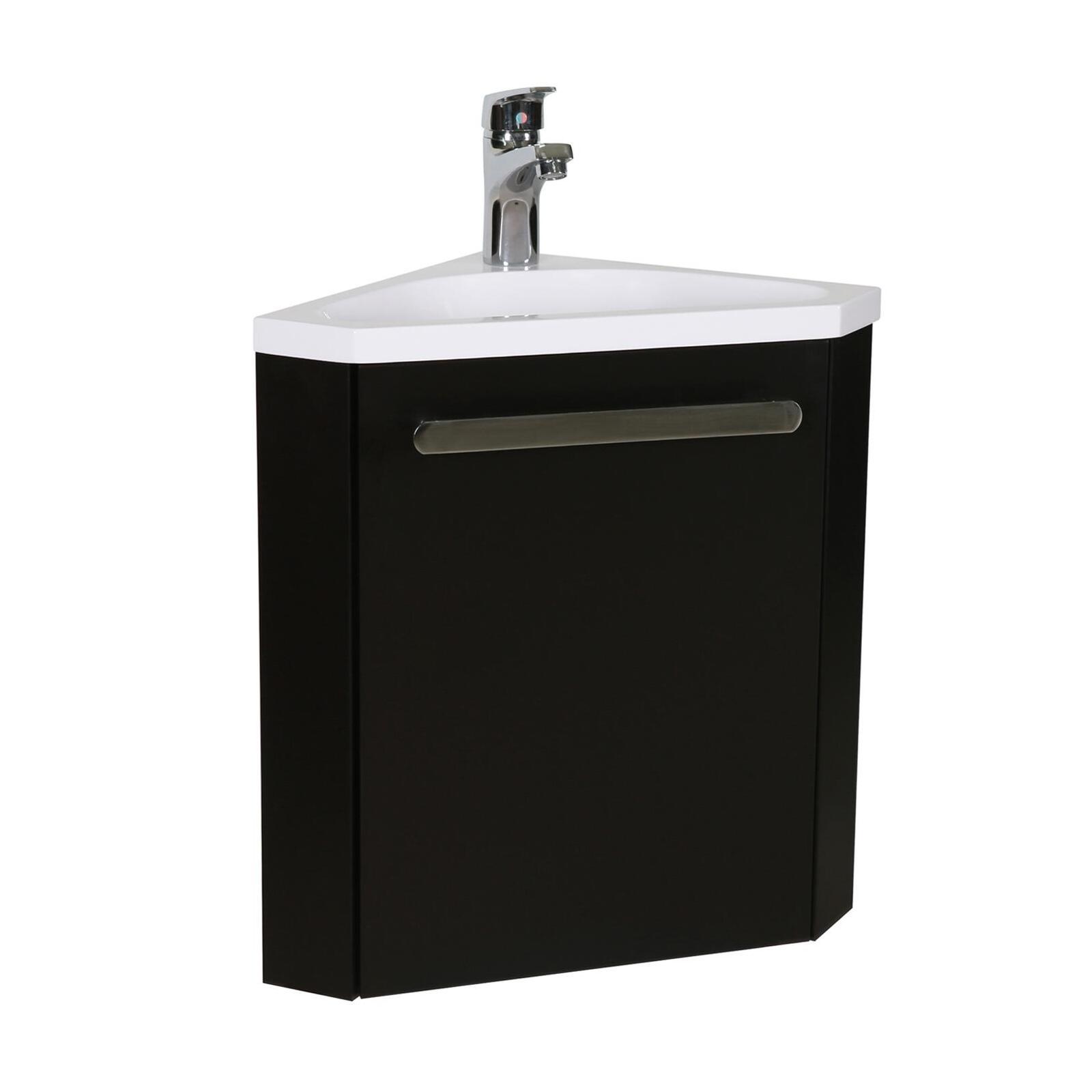 Meuble lave-mains d'angle décor chêne SKINO