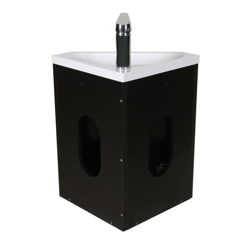 Meuble lave-mains d'angle décor chêne SKINO