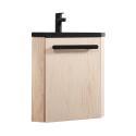 Meuble lave-mains d'angle décor chêne SKINO