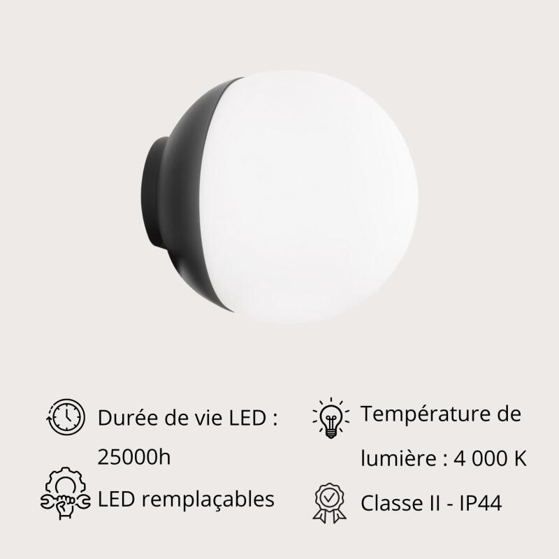 Spot LED noir 9 cm SCARLETT