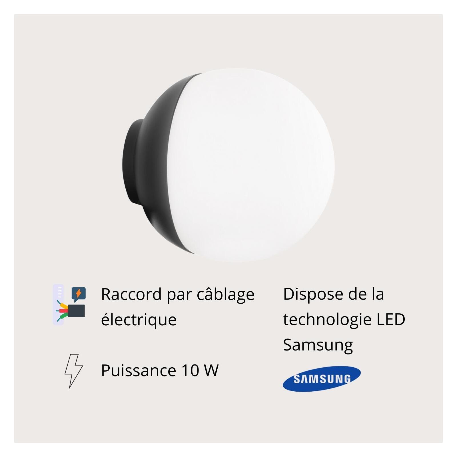 Spot LED noir 9 cm SCARLETT