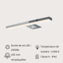 Spot LED chromé 25 cm SARAY