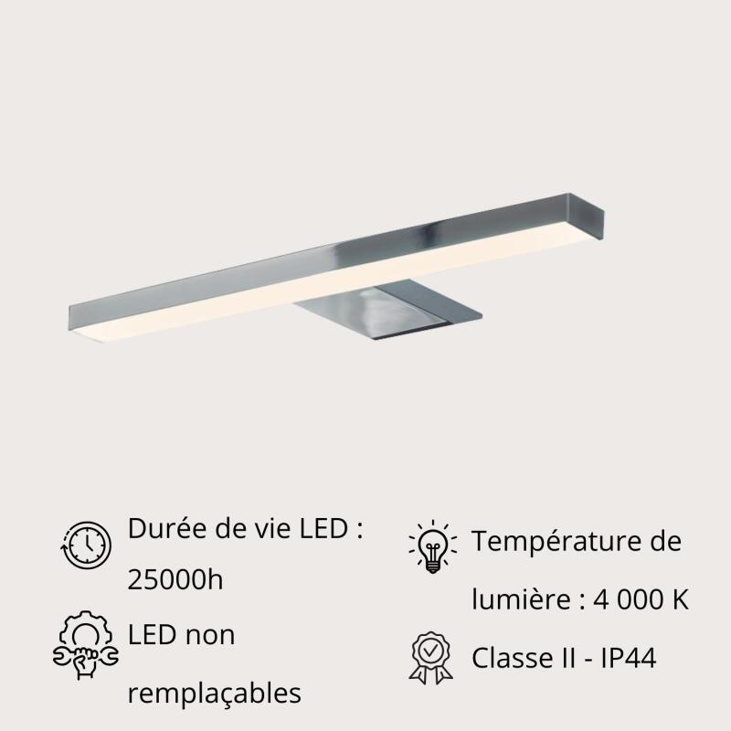 Spot LED chromé 25 cm SARAY