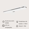 Spot LED chromé 45 cm LUZ