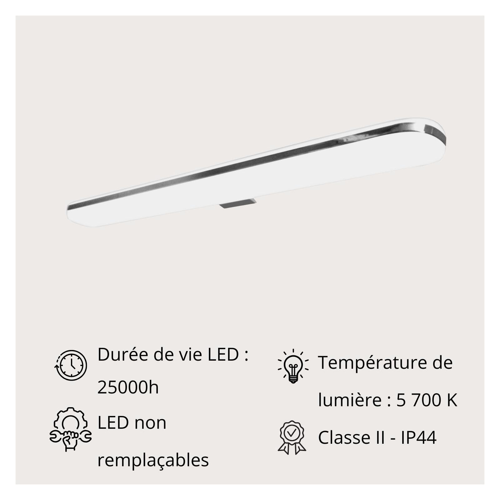 Spot LED chromé 45 cm LUZ