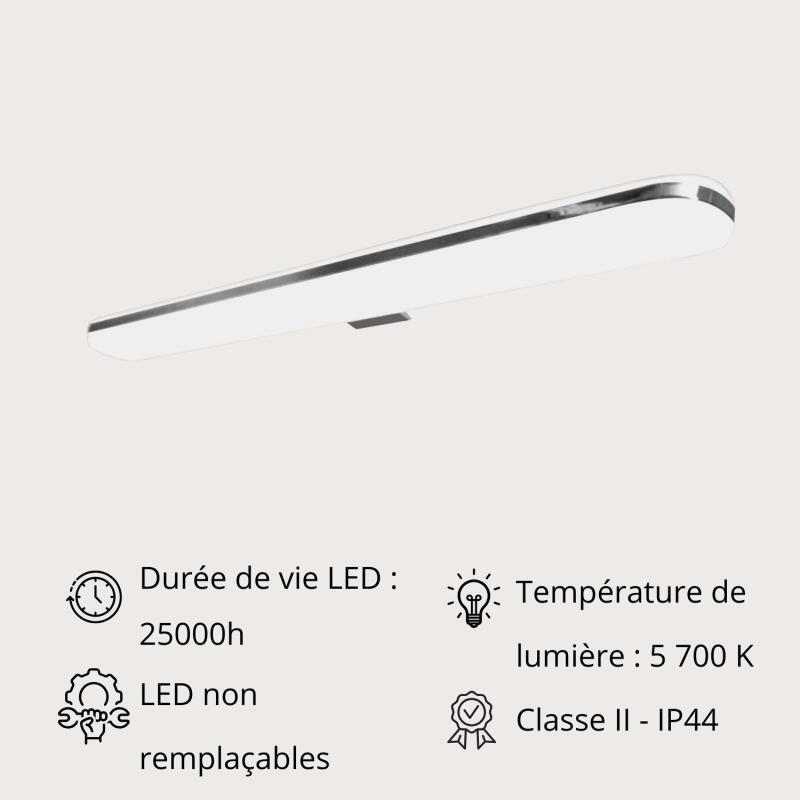 Spot LED chromé 45 cm LUZ