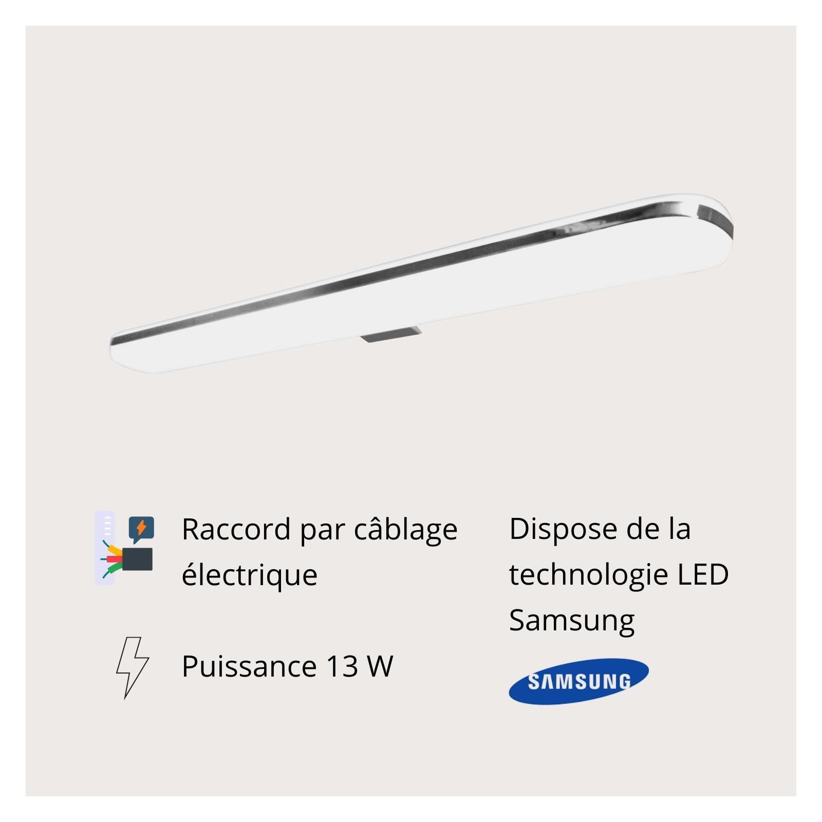 Spot LED chromé 45 cm LUZ
