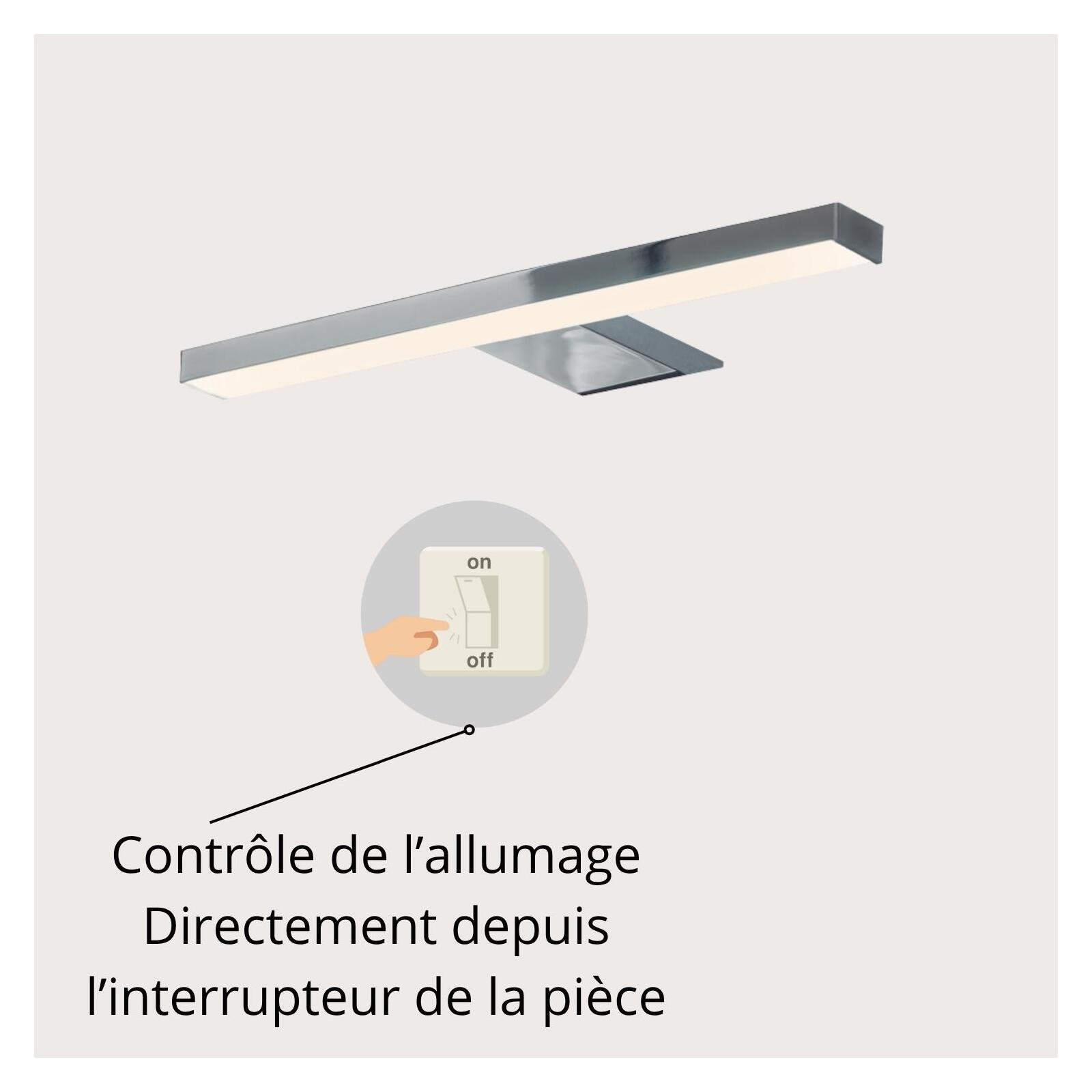 Spot LED chromé 25 cm SARAY