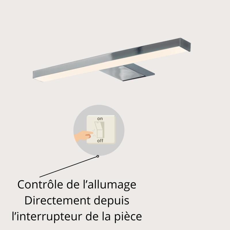 Spot LED chromé 25 cm SARAY