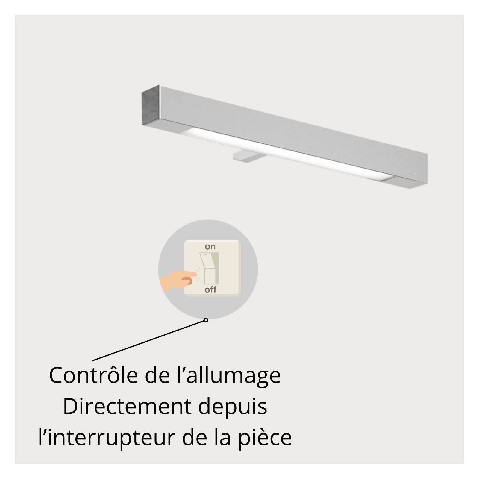 Spot LED chromé 30 cm VERONICA