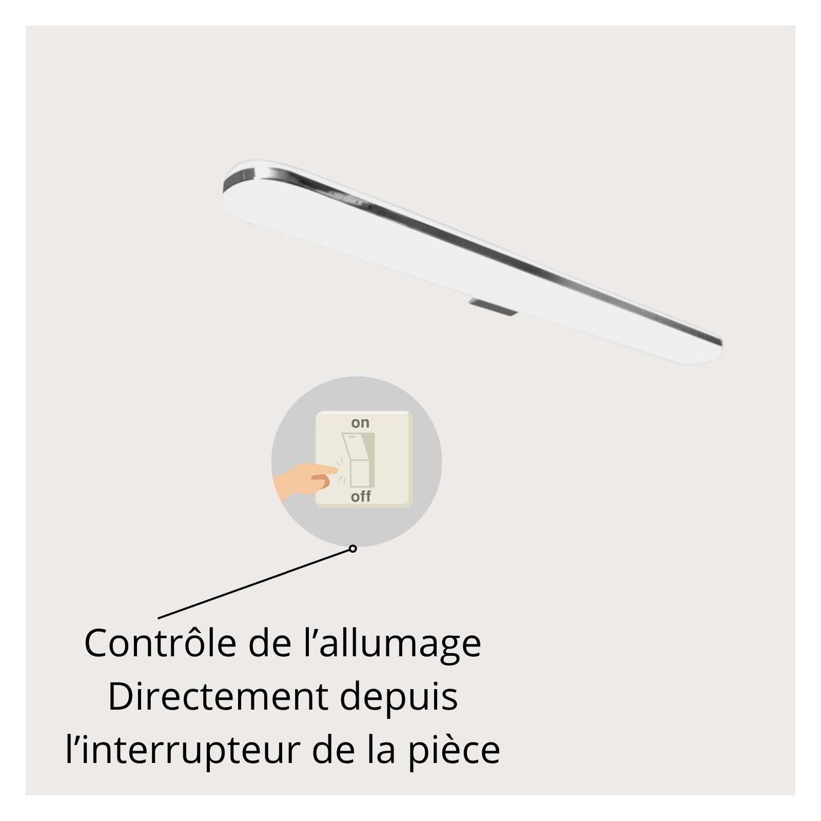 Spot LED chromé 45 cm LUZ