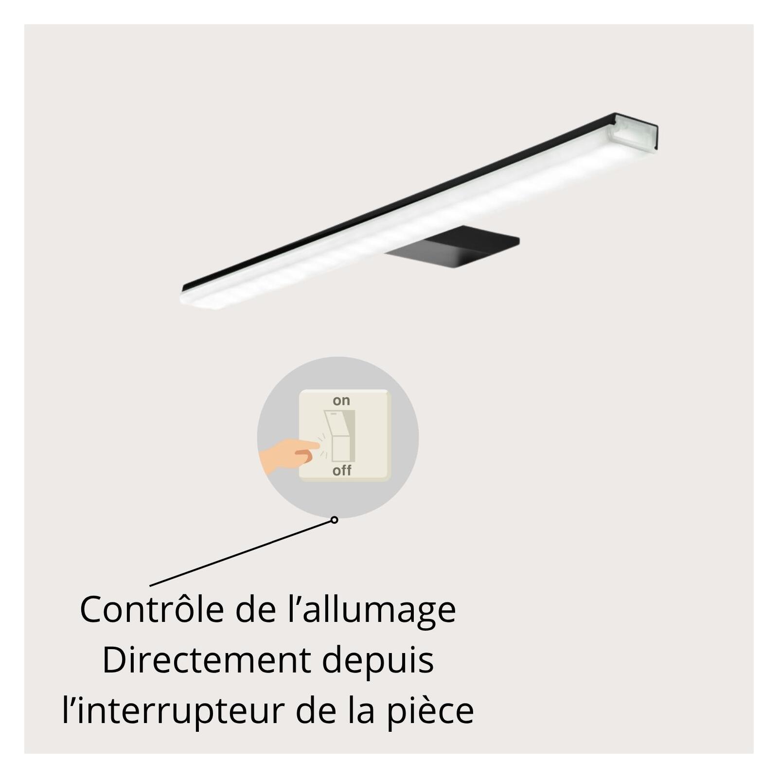 Spot LED pour miroir an aluminium 45,8cm Spot LED pour miroir an aluminium 45,8cm