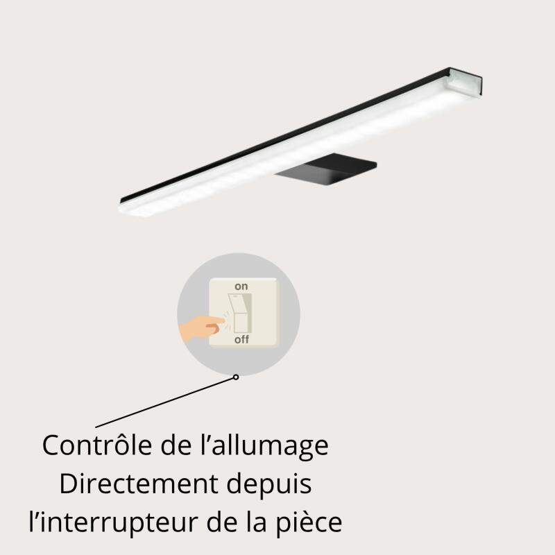 Spot LED pour miroir an aluminium 45,8cm