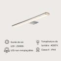 Spot LED pour miroir an aluminium 45,8cm