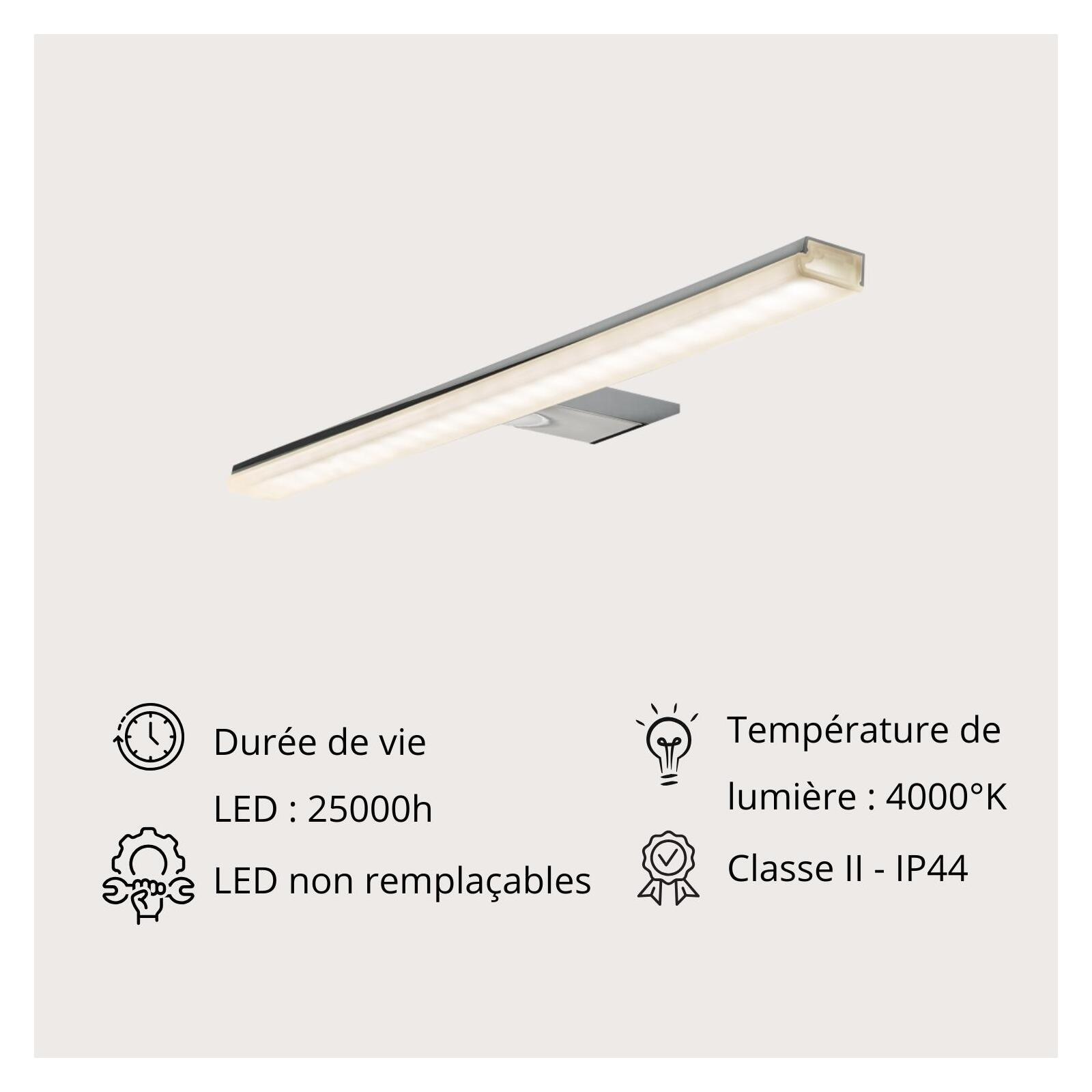 Spot LED pour miroir an aluminium 45,8cm