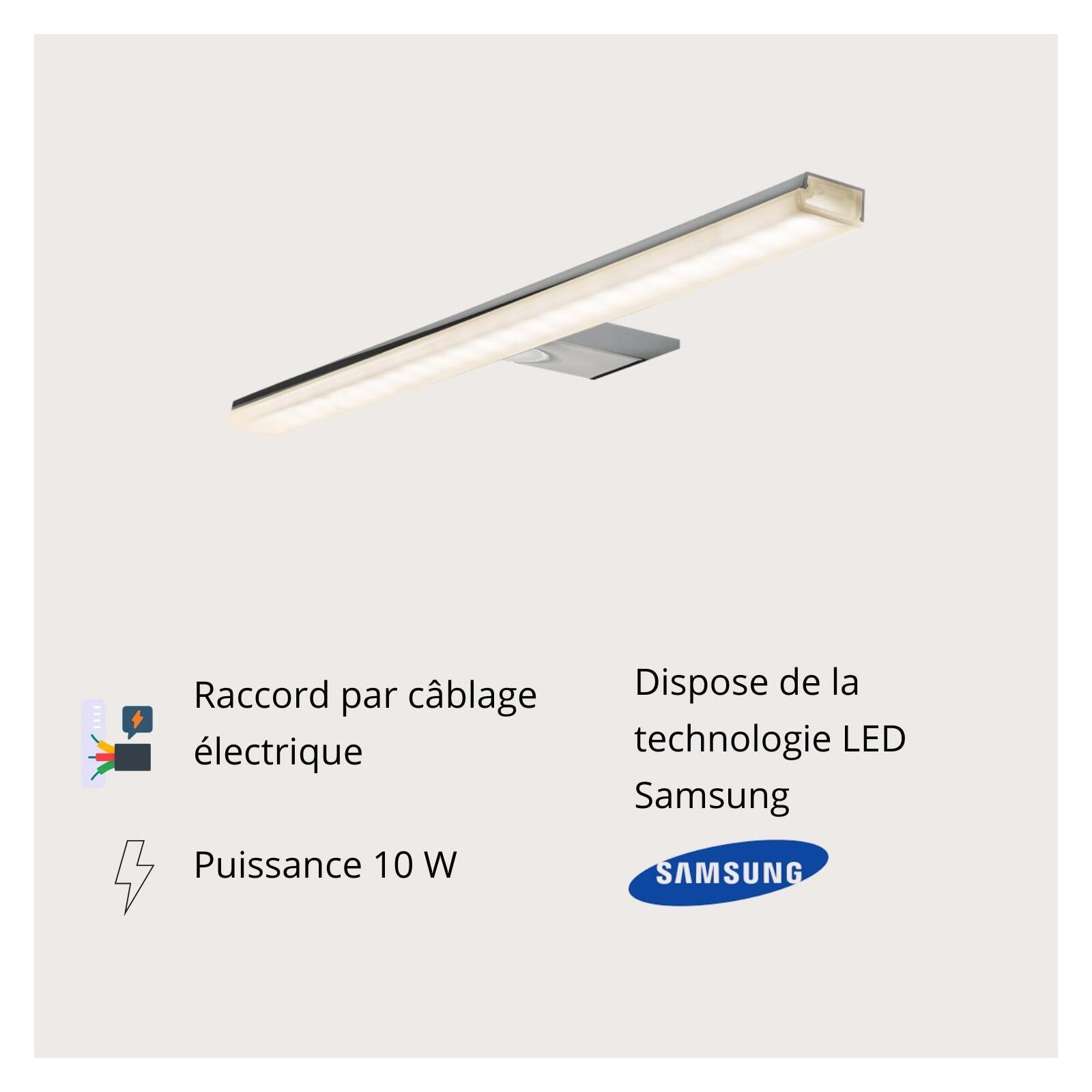 Spot LED pour miroir an aluminium 45,8cm