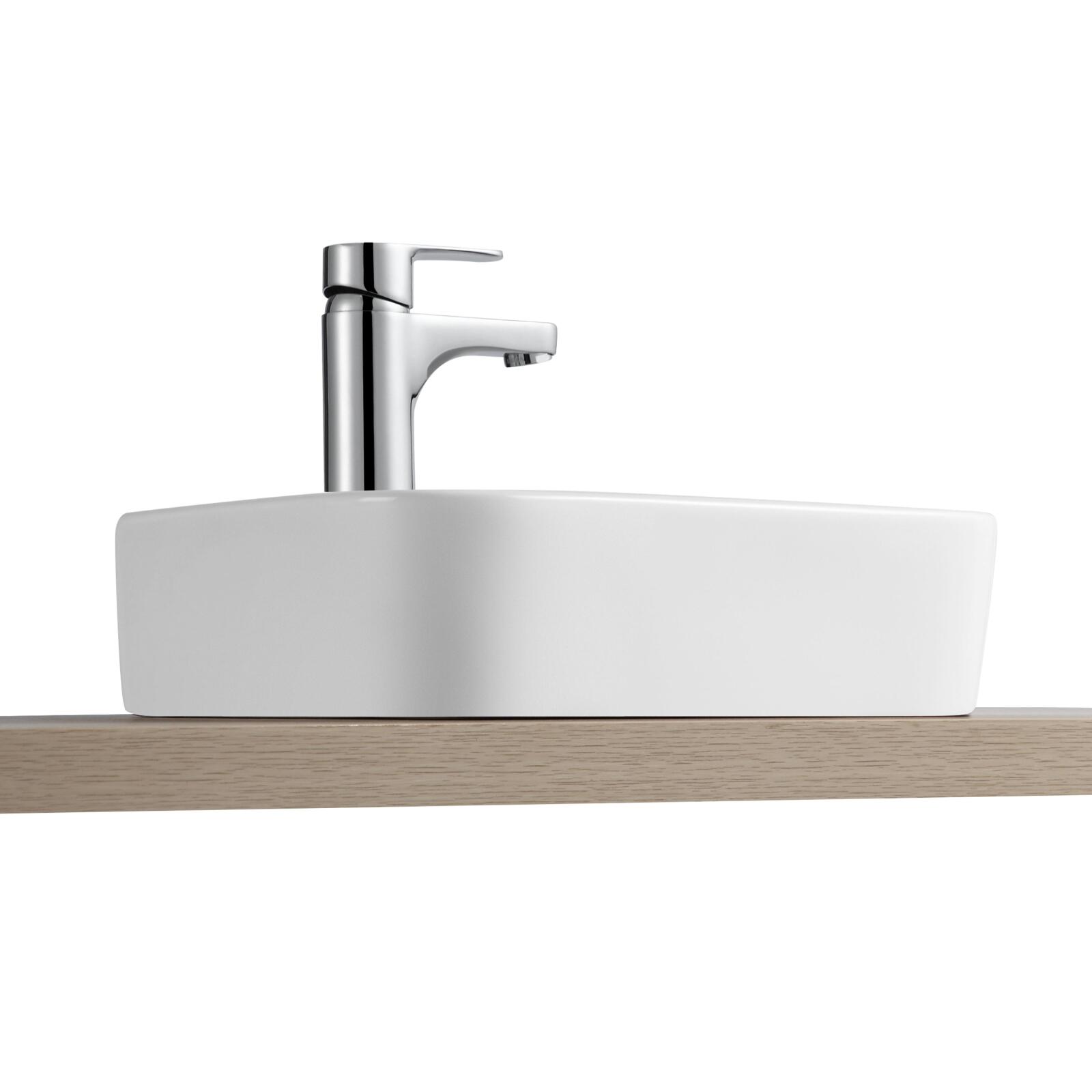 Vasque à poser ou à suspendre rectangle en céramique 43x26,5cm