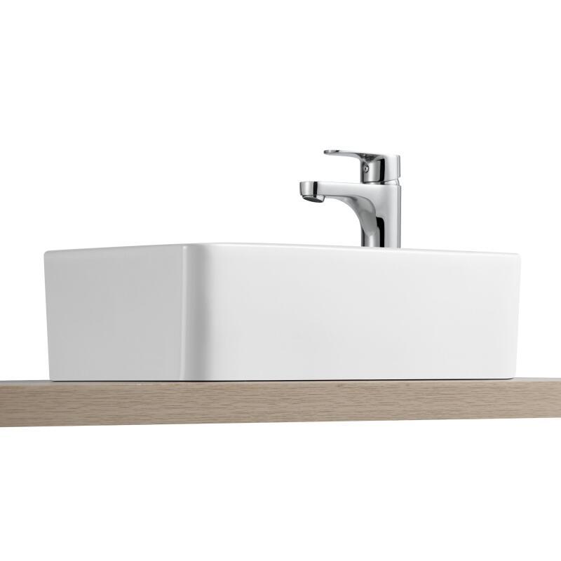 Vasque à poser ou à suspendre rectangle en céramique 43x26,5cm