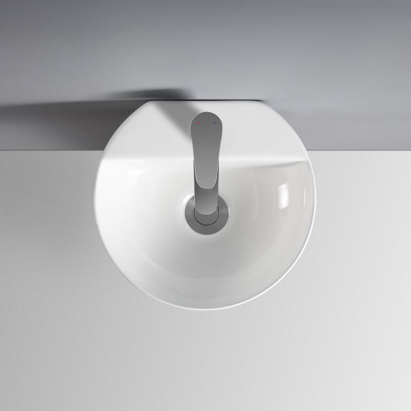 Vasque lave-mains à suspendre ronde en céramique