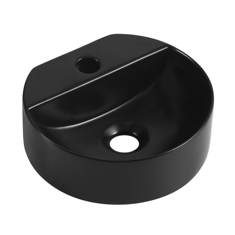 Vasque lave-mains à suspendre ronde en céramique