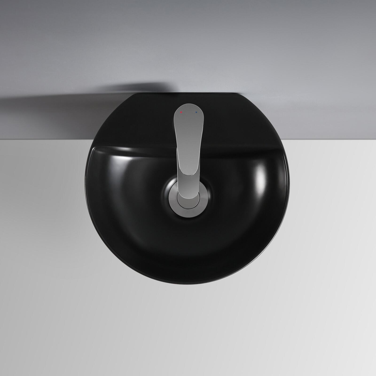 Vasque lave-mains à suspendre ronde en céramique