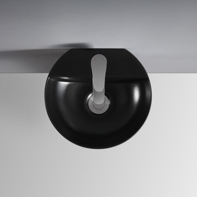 Vasque lave-mains à suspendre ronde en céramique