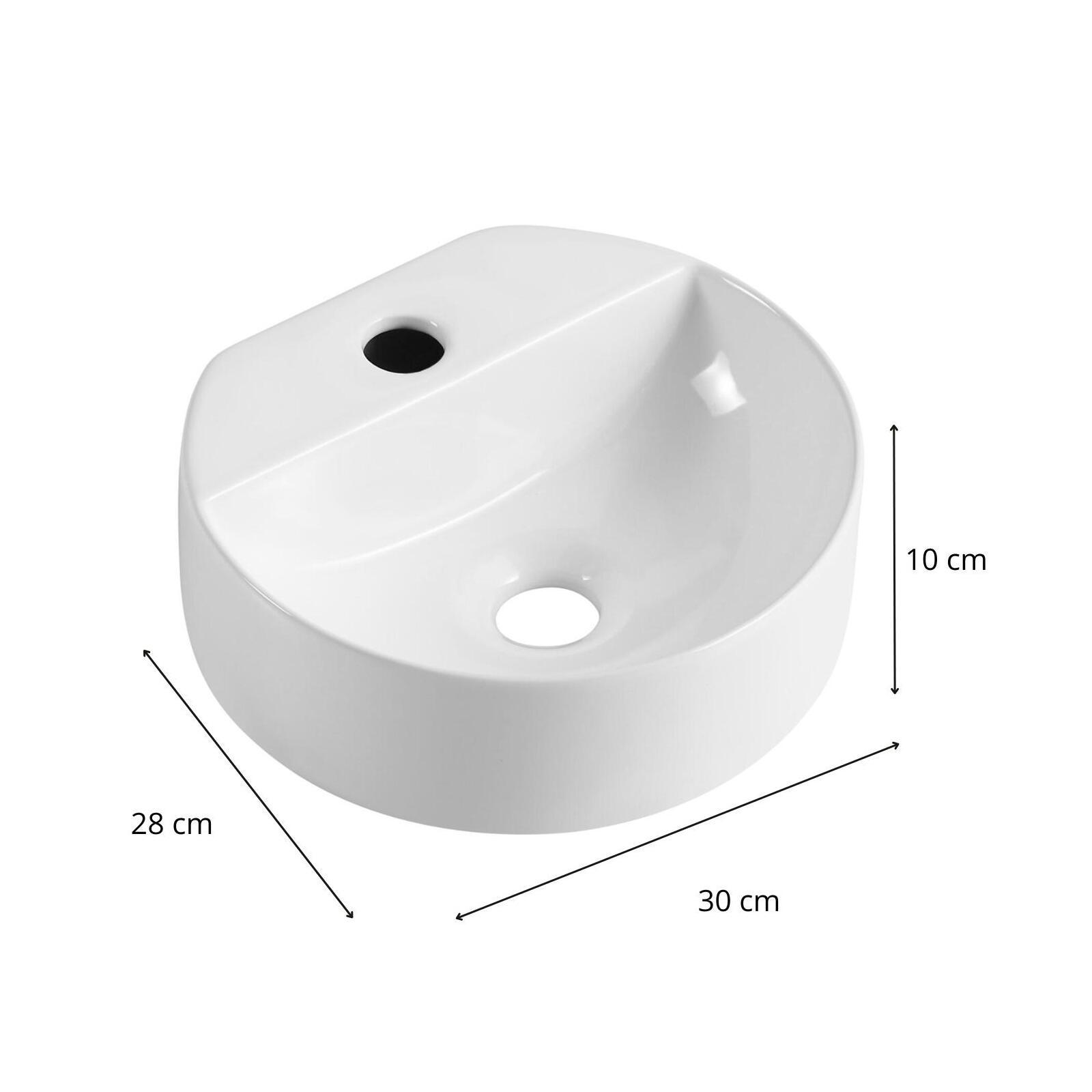 Vasque lave-mains à suspendre ronde en céramique Vasque lave-mains à suspendre ronde en céramique