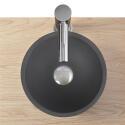 Vasque lave-mains à poser ronde en béton gris 26cm