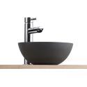 Vasque lave-mains à poser ronde en béton gris 26cm