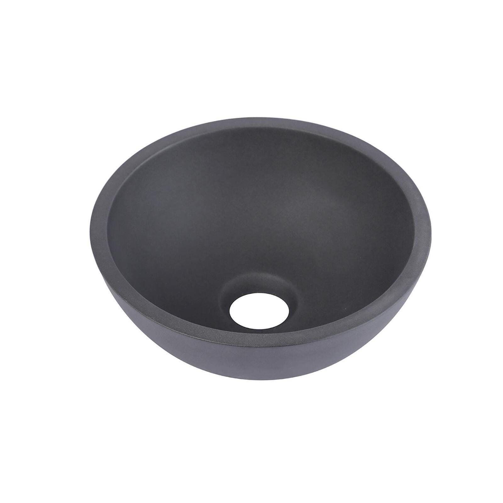 Vasque lave-mains à poser ronde en béton gris 26cm Vasque lave-mains à poser ronde en béton gris 26cm