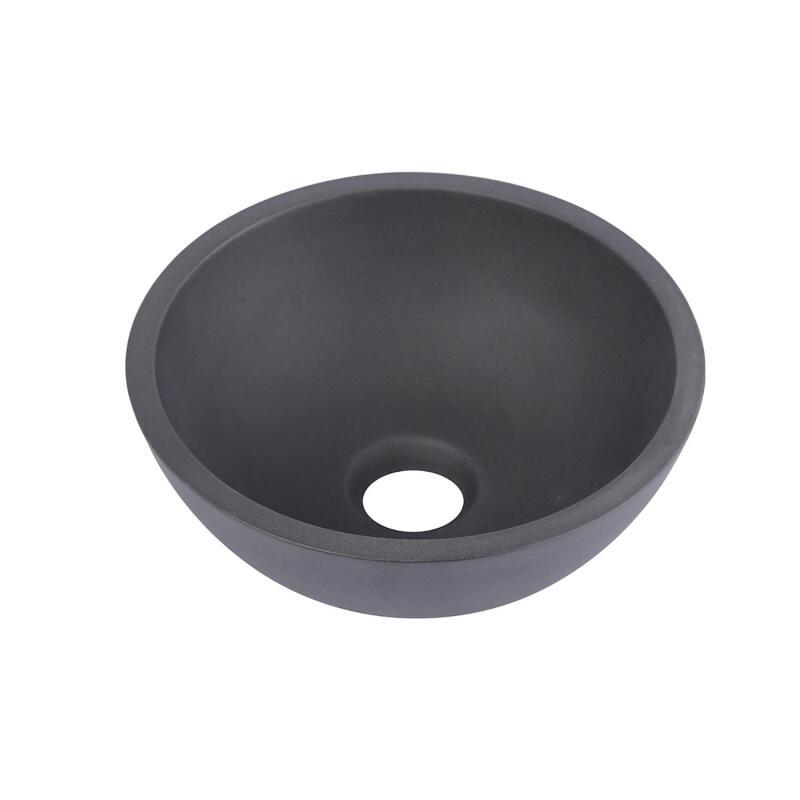 Vasque lave-mains à poser ronde en béton gris 26cm