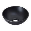 Vasque lave-mains à poser ronde en céramique noir 26cm