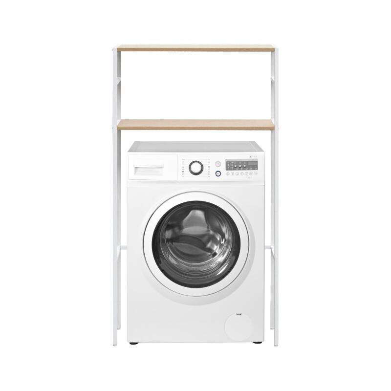 Étagère pont WC bas en métal blanc 125x66cm