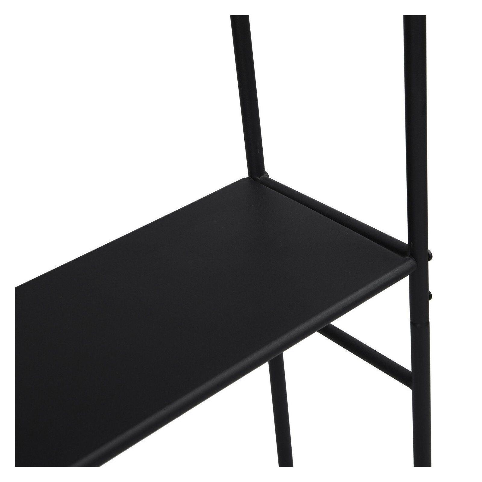 Meuble wc pont de rangement étagère wc en métal noir KALI