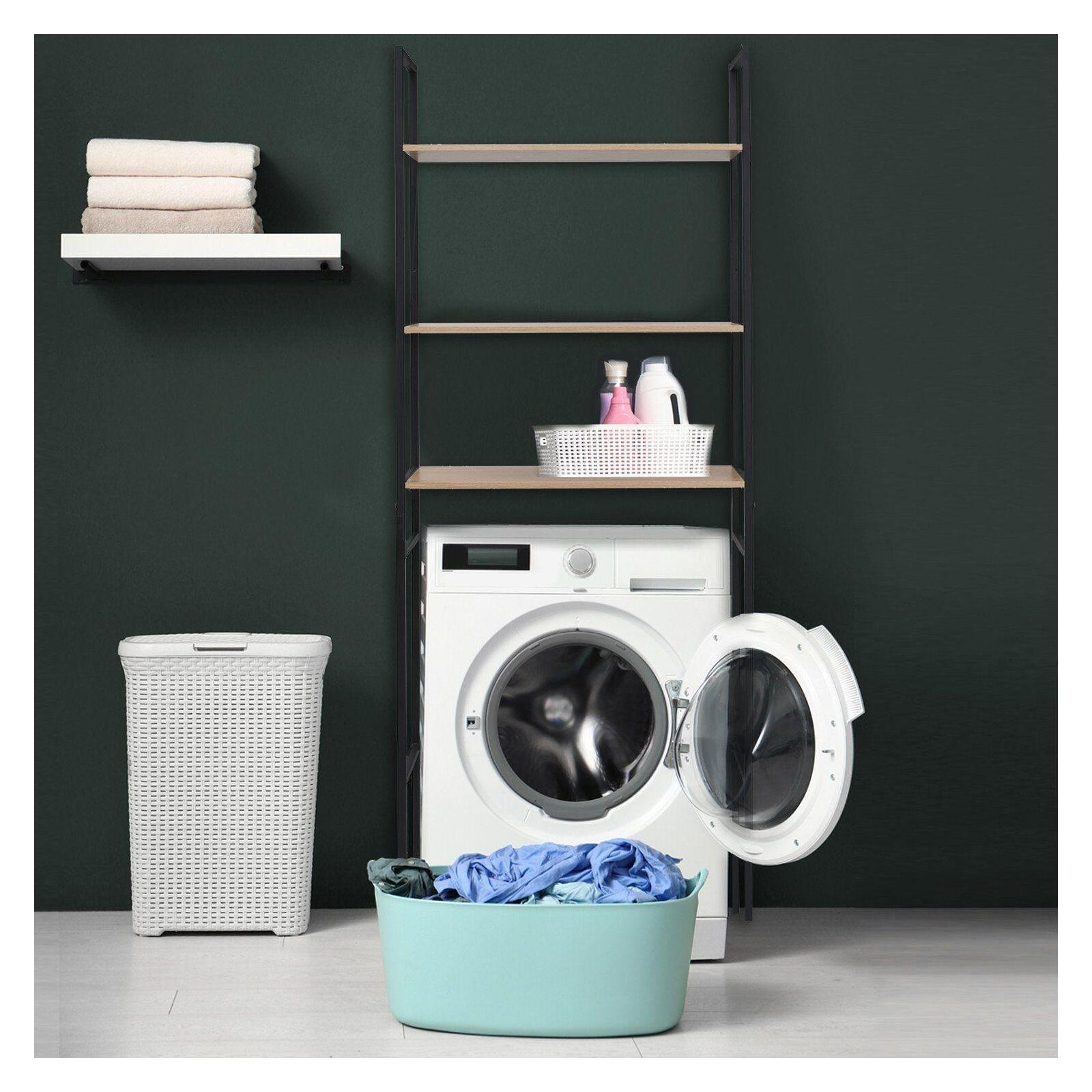 Étagère pont WC bois et métal SAO