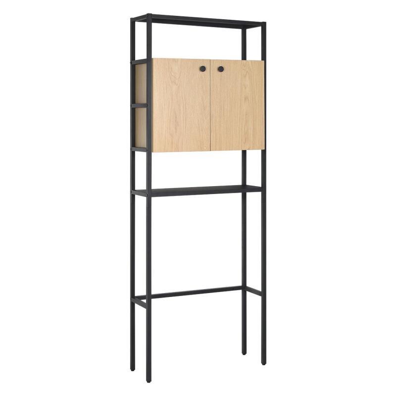 Meuble wc pont de rangement étagère wc bois et métal JAMY