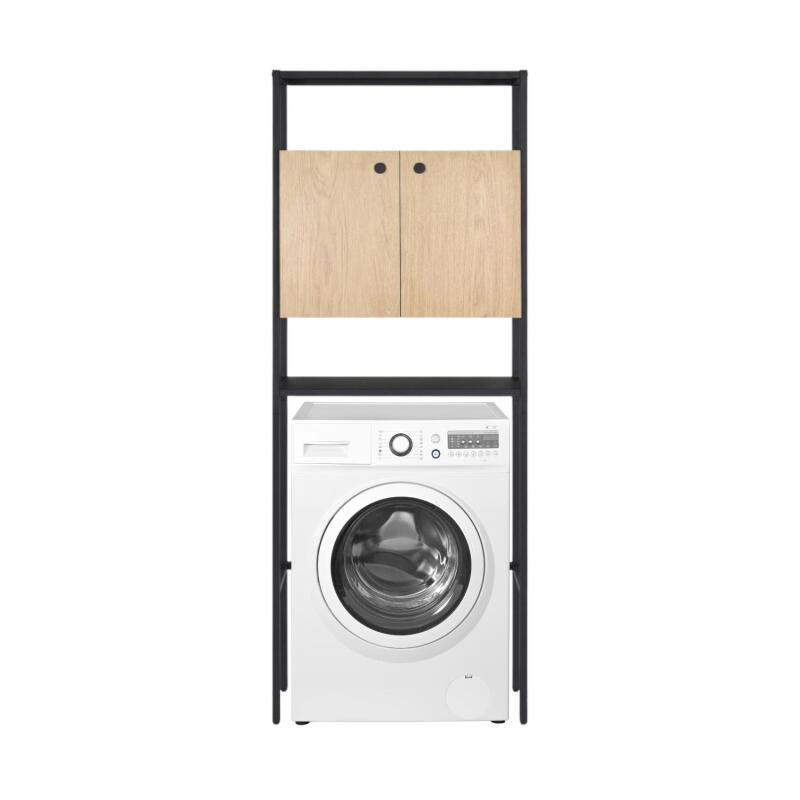 Meuble wc pont de rangement étagère wc bois et métal JAMY