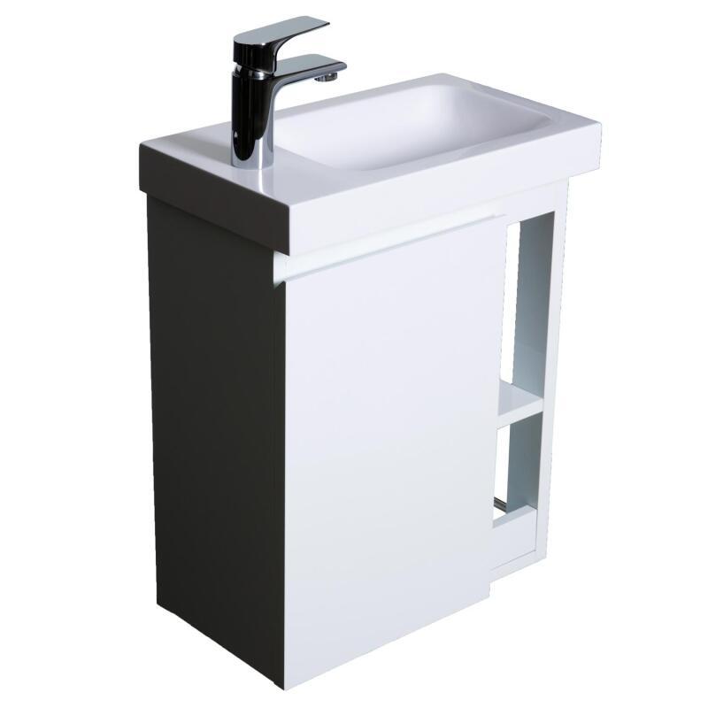 Vasque intégrée rectangulaire en résine