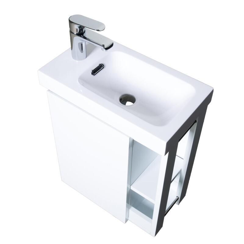 Vasque intégrée rectangulaire en résine