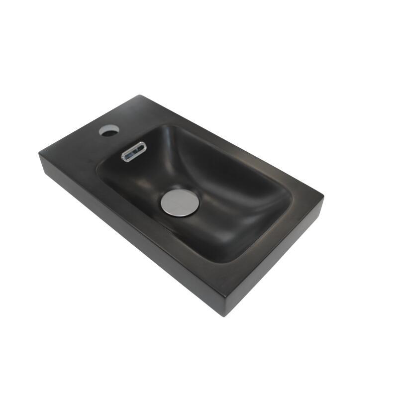 Vasque intégrée rectangulaire en résine