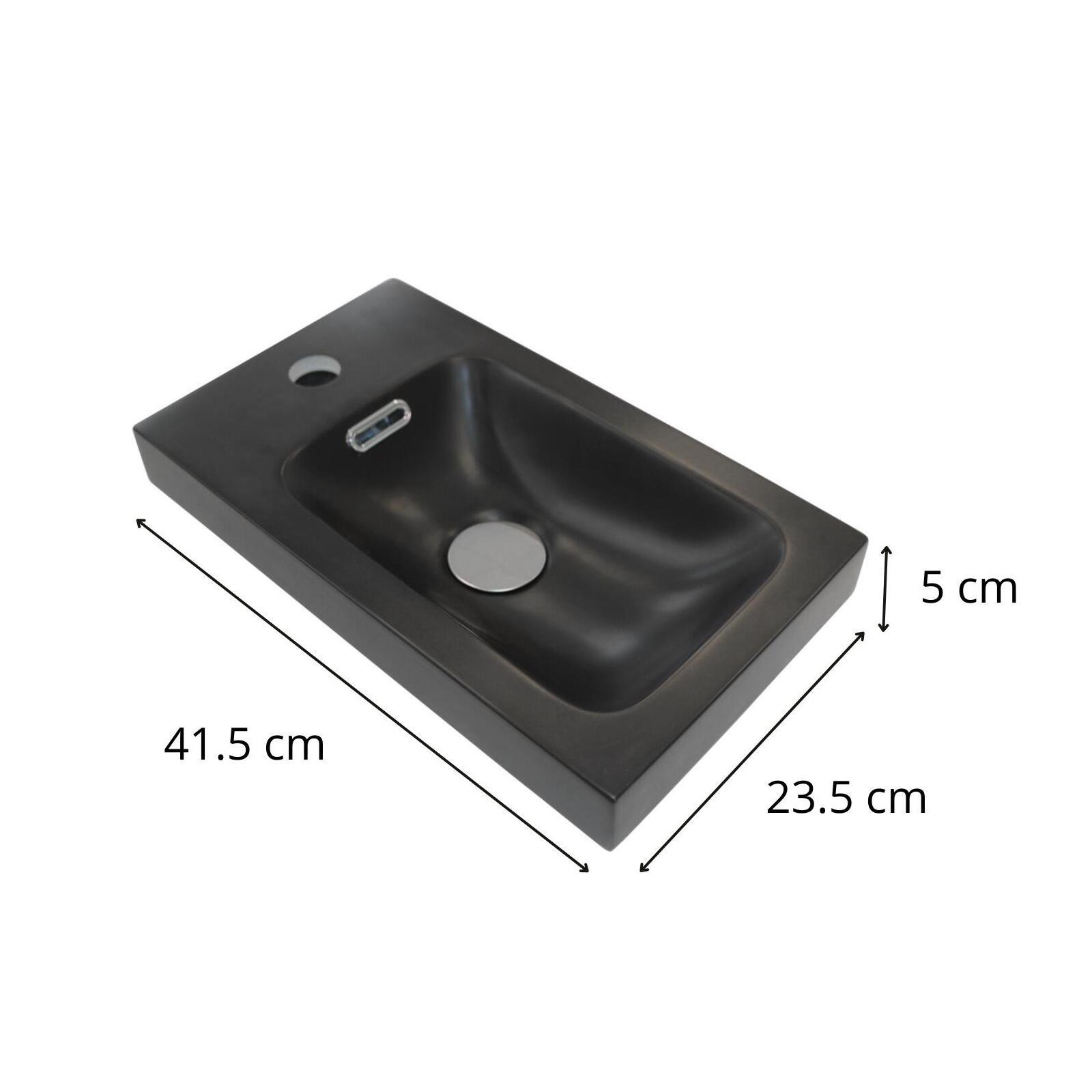 Vasque intégrée rectangulaire en résine