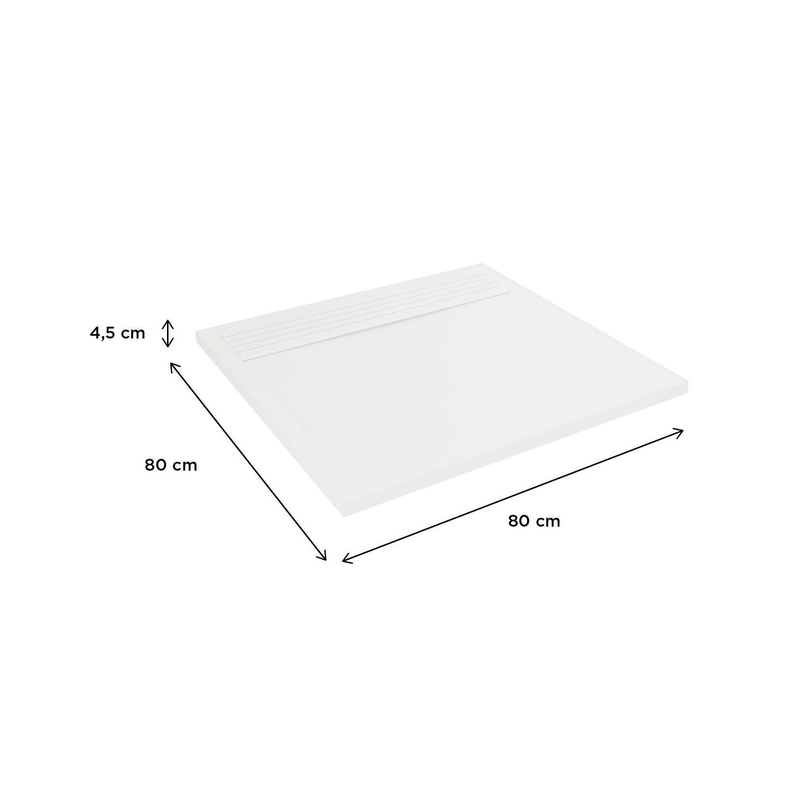 Receveur de douche 100x80 cm en béton blanc