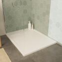 Receveur de douche 100x80 cm en béton blanc
