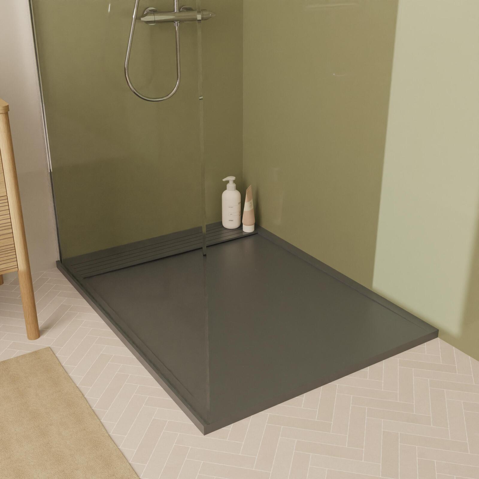 Receveur de douche 100x80 cm en béton blanc