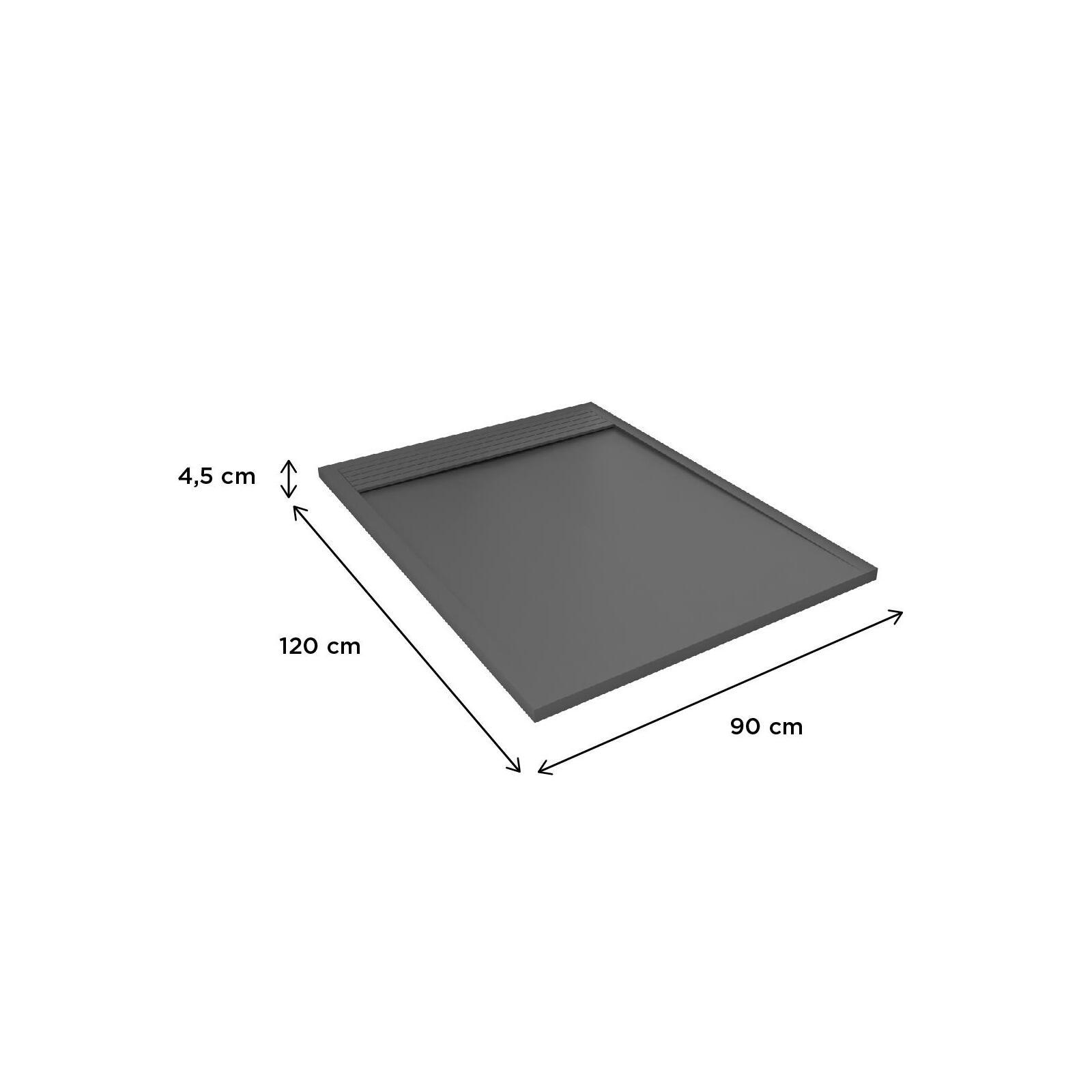 Receveur de douche 100x80 cm en béton blanc