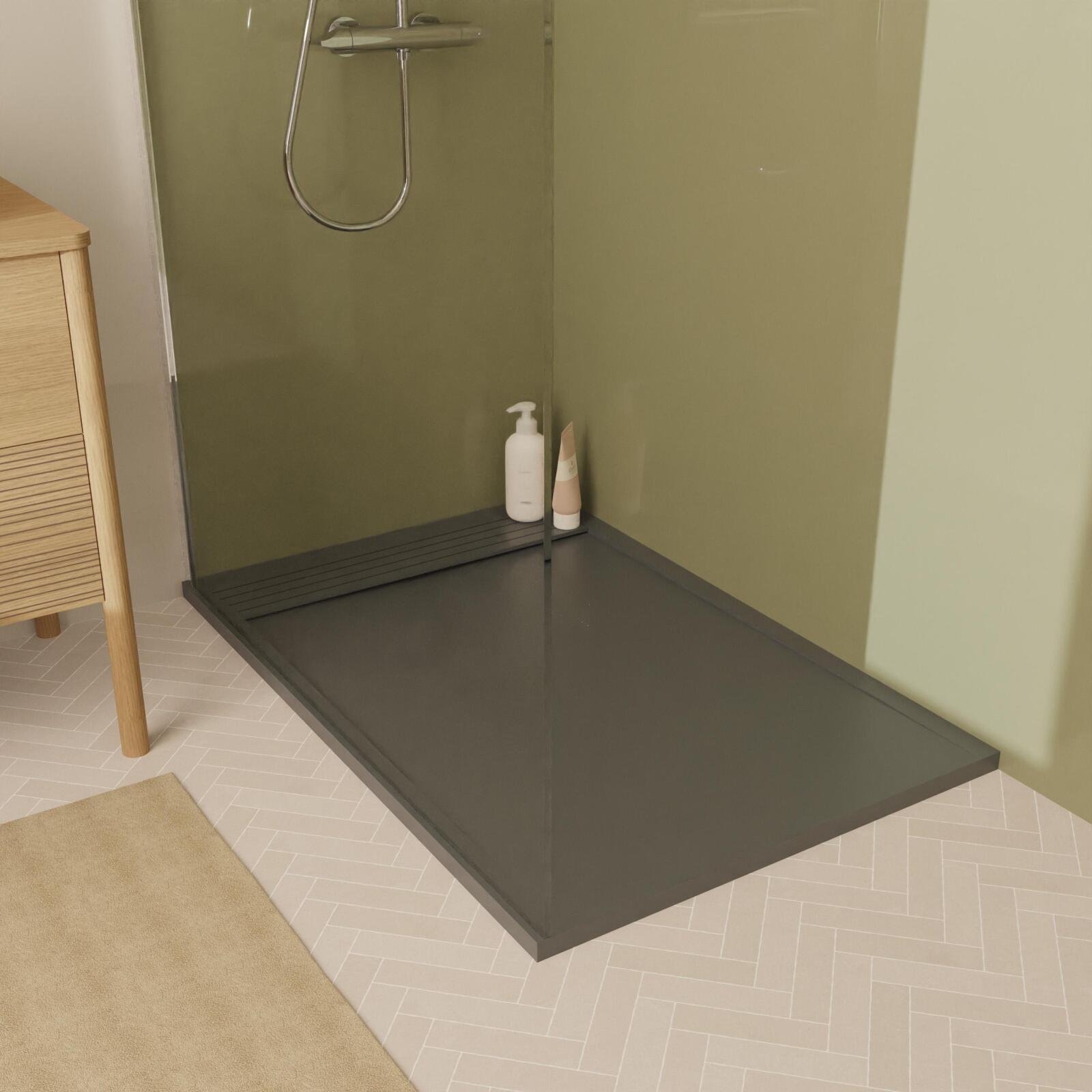 Receveur de douche 100x80 cm en béton blanc