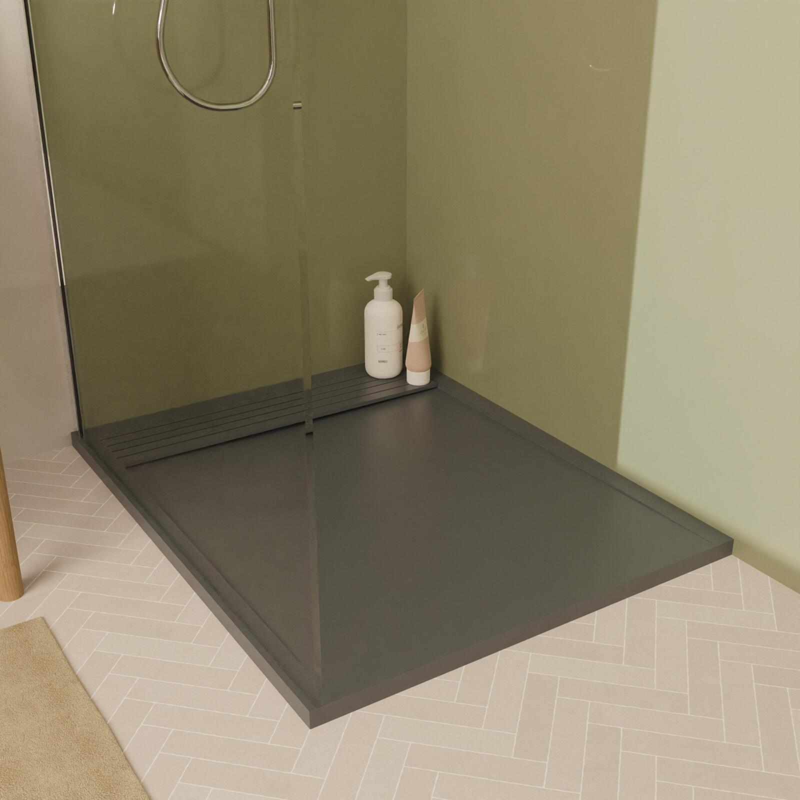 Receveur de douche 100x80 cm en béton blanc