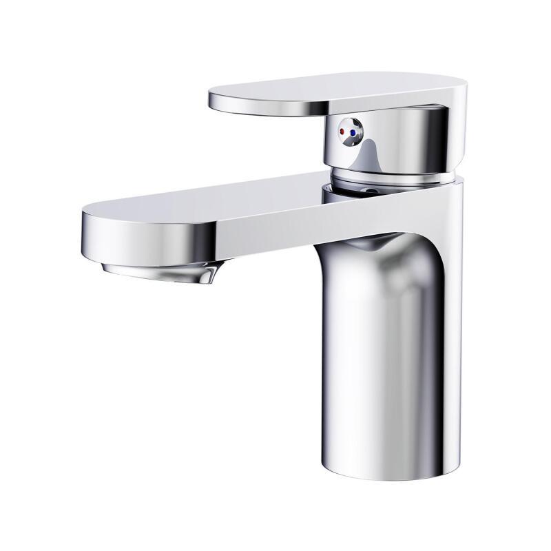 Robinet de salle de bain mitigeur bec bas noir H12,3cm