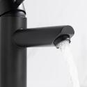 Robinet de salle de bain mitigeur bec haut noir H29.7cm