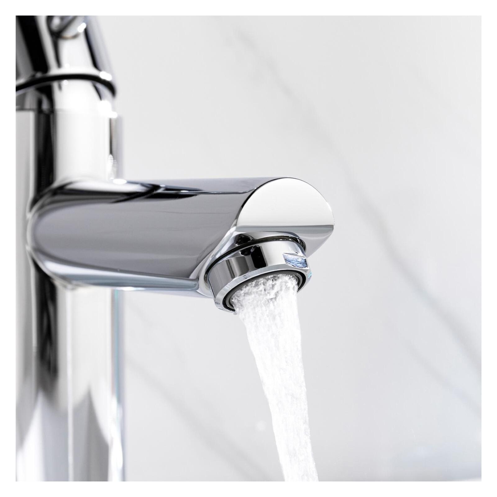 Robinet de salle de bain mitigeur bec haut noir H29.7cm